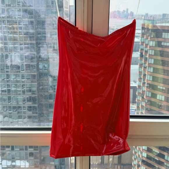 Dolls Kill Red Strapless Lace-Up Dress - Picture 5 of 5